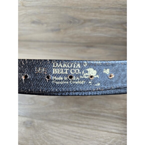 Dakota Belt Co Vintage Belt Strap Leather/Cowhide/silver Size 48 (555) main image 7